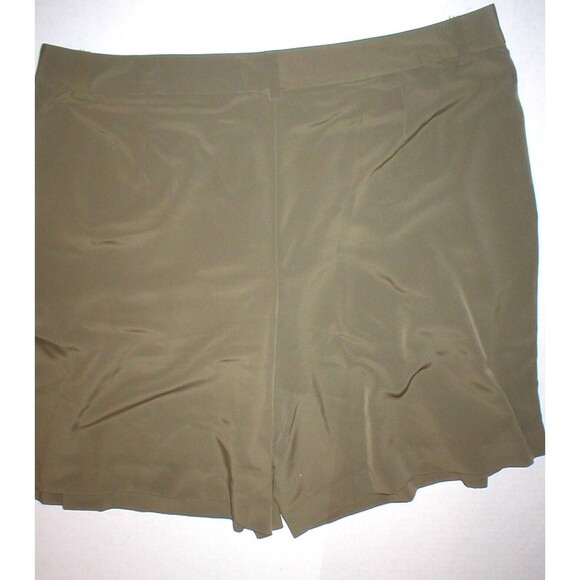 New Womens Office Dress Shorts 14 Olive Green Silky Ralph Lauren Work NWT Long - Picture 5 of 6